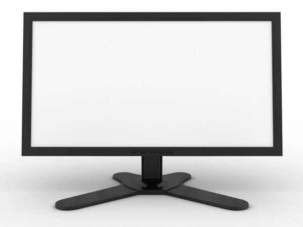 Monitor Rendered White Background — Stock Photo, Image