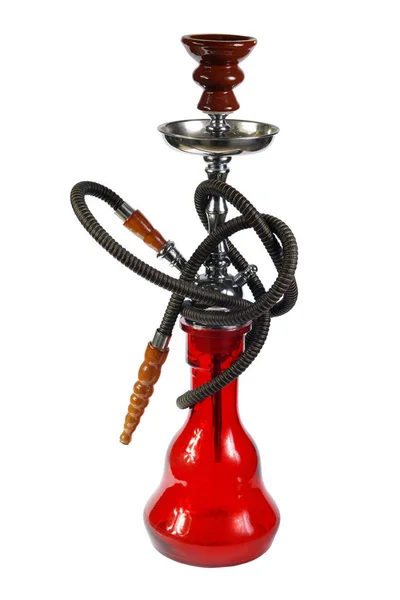 Red Hookah Fondo Blanco Aislado — Foto de Stock