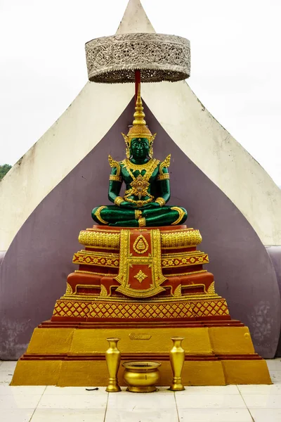 Boeddhabeeld Bij Boeddhistische Tempel Chiangrai Thailand — Stockfoto