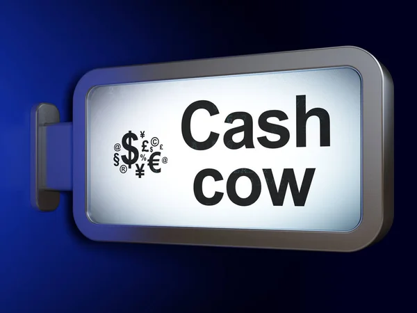 Business Concept Cash Cow Finance Simbolo Sfondo Cartellone Pubblicitario Rendering — Foto Stock