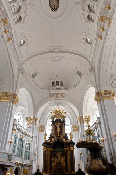 San Miguel Iglesia Más Famosa Ciudad Hamburgo — Foto de Stock