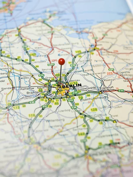 ベルリンとドイツの北東の地図 — ストック写真