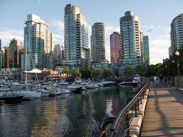 Vista Panorâmica Bela Paisagem Urbana Vancouver Colúmbia Britânica — Fotografia de Stock