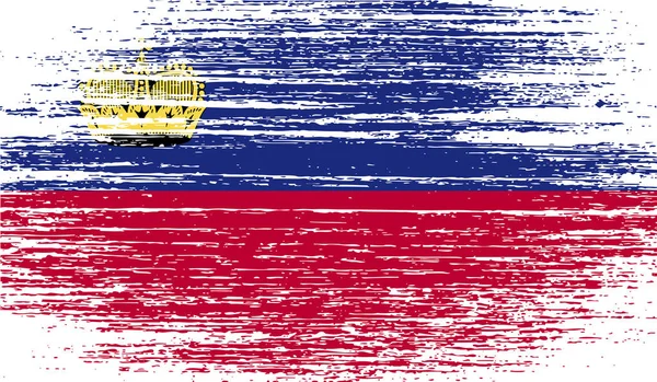 Flag Liechtenstein Old Texture Illustration — Stock Photo, Image