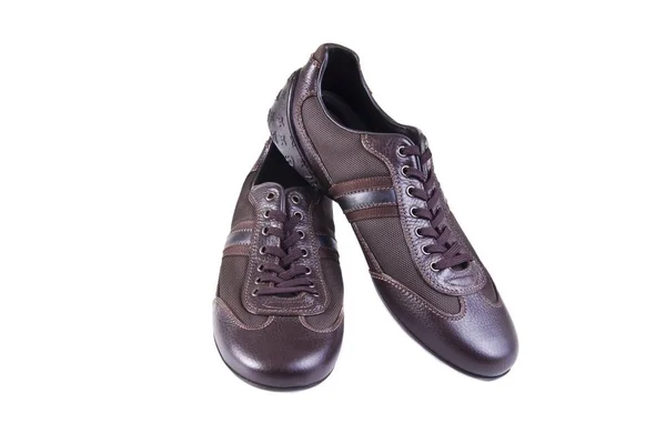 Homens Sapatos Camurça Marrom — Fotografia de Stock