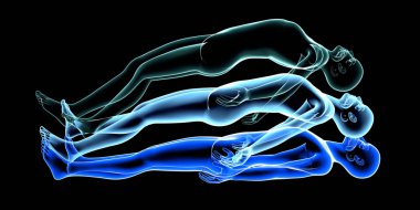 3d rendered Illustration. Astral Projection. clipart