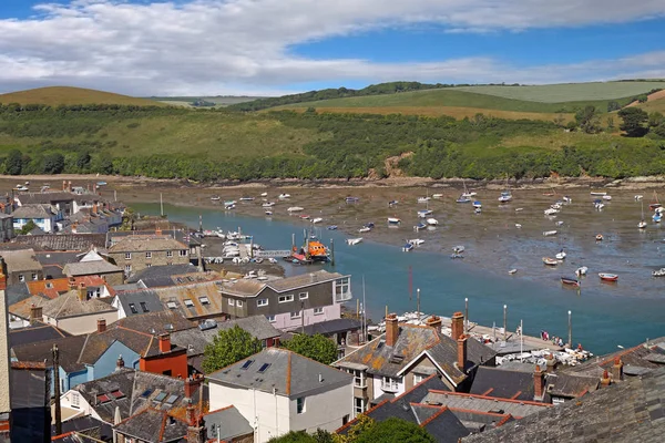 Mynningen Salcmbe Devon England Tillflyktsort För Små Båtar — Stockfoto