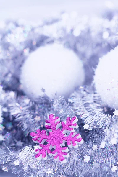 明るいクリスマスの装飾の写真をクローズ アップ — ストック写真