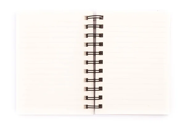 Wit Papier Witte Achtergrond Van Ring Binder Notebook — Stockfoto