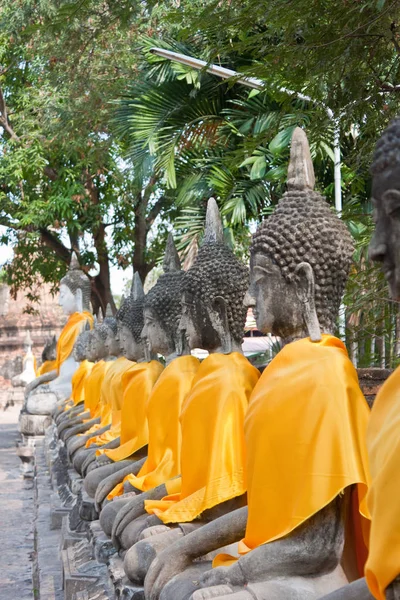 Buddha Nella Provincia Watyaichaimongkol Ayutthaya Thailandia — Foto Stock