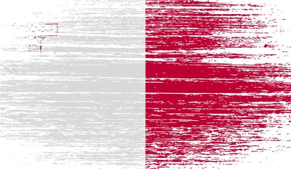 Bandiera Malta Con Vecchia Texture Illustrazione — Foto Stock