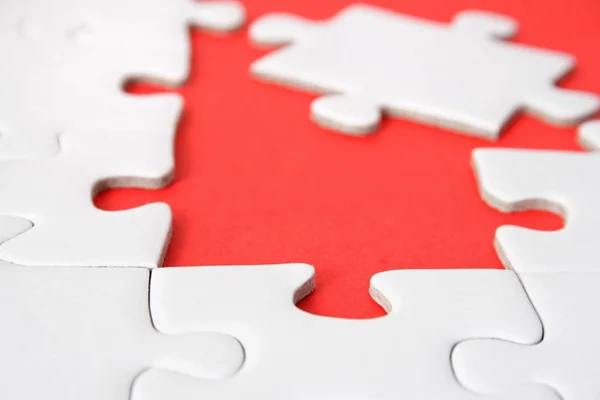 Jigsaw Puzzle Red Gap — Stock Photo, Image