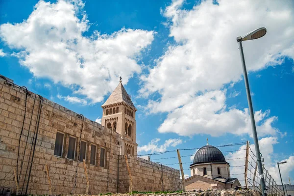Vista Ciudad Vieja Jerusalén Desde Los Tejados — Foto de Stock