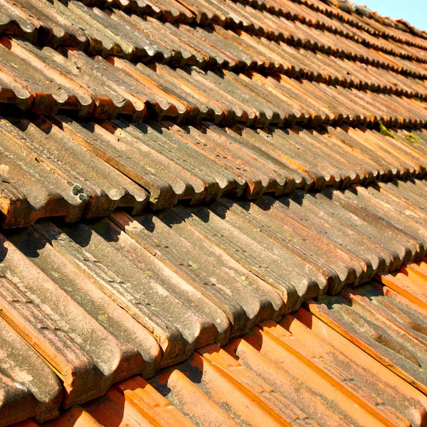 Telhado Velho Itália Linha Textura Arquitetura Diagonal — Fotografia de Stock