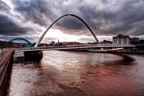 Famouse Foot Bridge Newcastle Tune — Stock Photo, Image