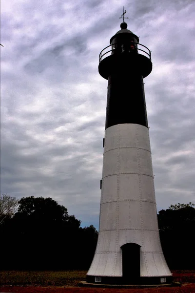 Farol Monte Arbusto Planta Costa Madagascar Nosy Iranja — Fotografia de Stock