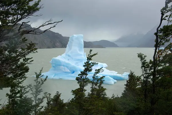 Buzdağı Lago Torres Gri Olarak Şili Patagonya Del Paine Milli — Stok fotoğraf