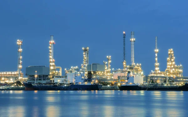 River Oil Refinery Factory Reflection Bangkok Thailand — Stock Photo, Image