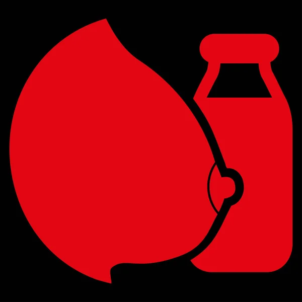 Γάλα Μητέρα Raster Εικόνα Στυλ Είναι Επίπεδη Σύμβολο Κόκκινο Χρώμα — Φωτογραφία Αρχείου