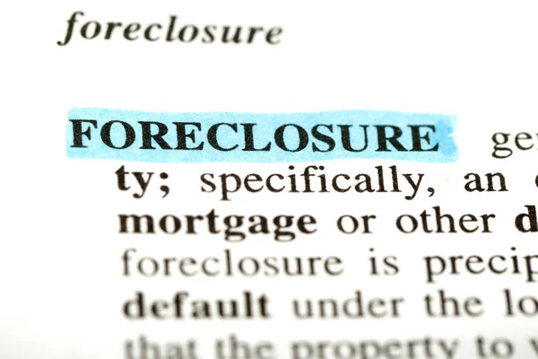 Highlighted Definition Word Foreclosure Legal Dictionary — Stock Photo, Image