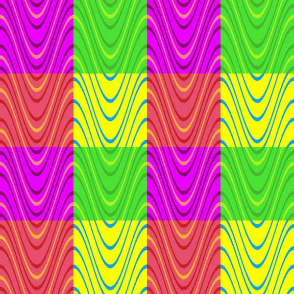 異なる色のブロックの波のシームレスな質感 — ストック写真