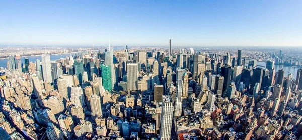 New York Stad Manhattan Skyline Antenn — Stockfoto