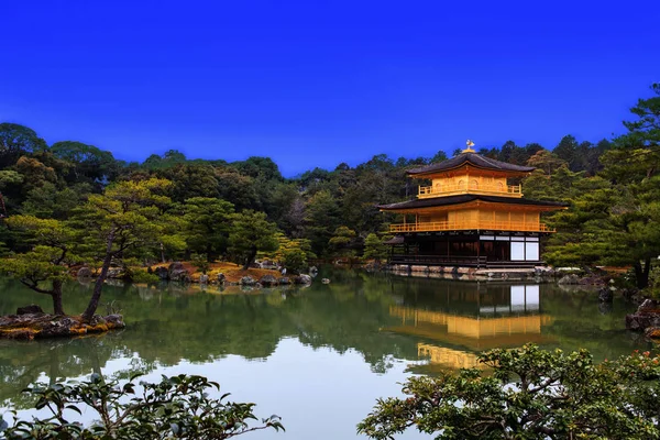 Ναός Kinkakuji Χρυσό Περίπτερο Στο Κιότο Ιαπωνία — Φωτογραφία Αρχείου