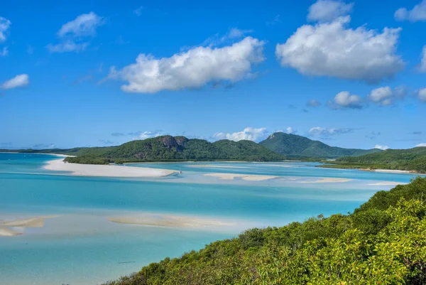 Přehled Whitehaven Pláž Souostroví Whitsundays Východní Austrálie — Stock fotografie