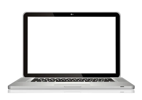 Laptop Isoliert Auf Weiß Clipping Pfad Enthalten — Stockfoto