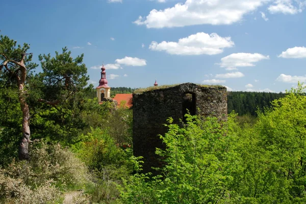 Ruins Old Czech Castle Rabstejn — Stock Photo, Image