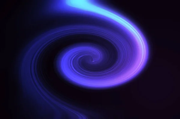 Abstract Violet Blauw Roze Gekleurd Lichteffect Swirl Tegen Zwarte Achtergrond — Stockfoto