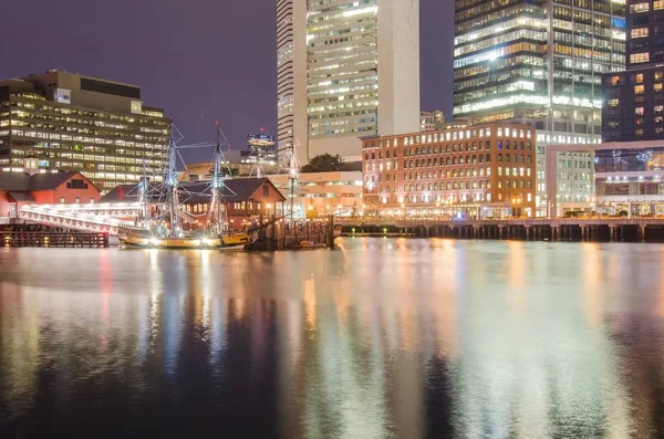 Bostons Hamn Och Finansdistrikt — Stockfoto