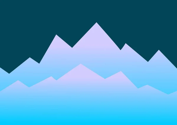 Ilustración Abstracta Montañas Que Elevan Distancia Colores Azules — Foto de Stock