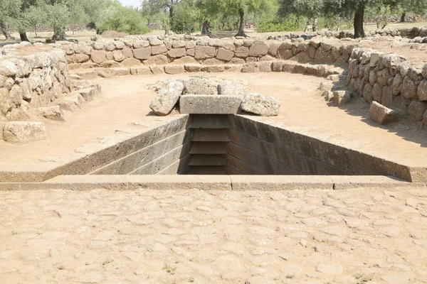 Pozo Sagrado Templo Del Complejo Nuragico Santa Cristina — Foto de Stock