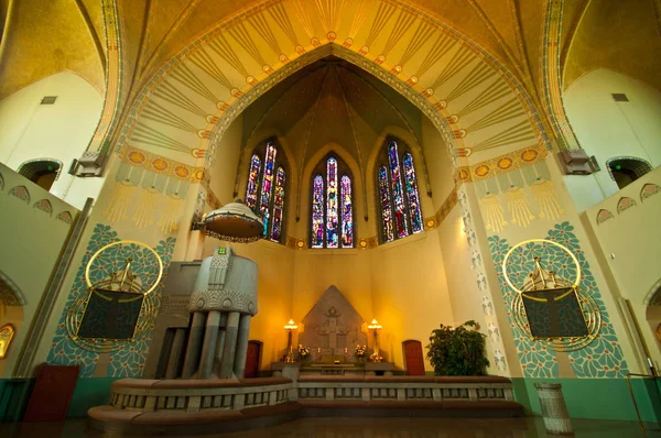 Wnętrze Kościoła Neogotycki Archanioł Michael Turku — Zdjęcie stockowe