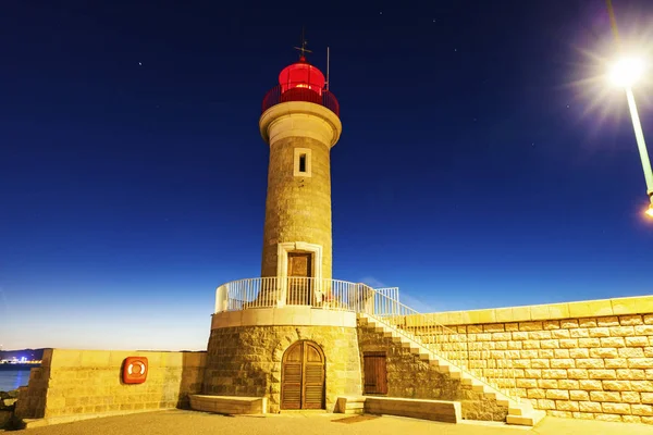 Farol Fundo Céu Azul — Fotografia de Stock