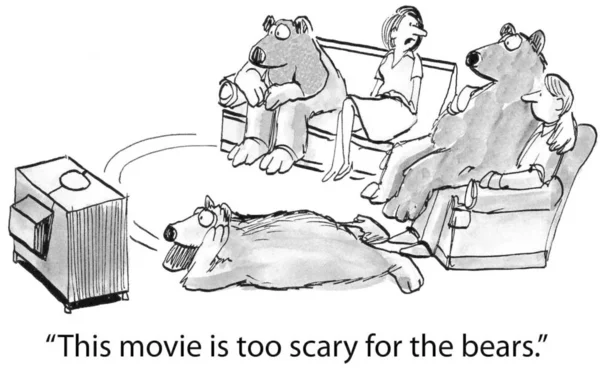 この映画は クマのためあまりにも怖い — ストック写真
