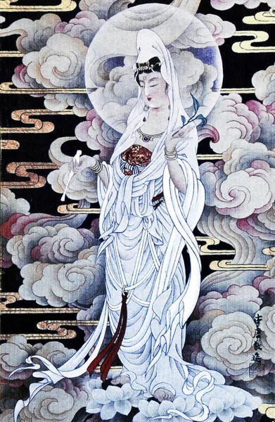 Bodhisattva Pittura Opere Arte Autentica Arte Antica — Foto Stock