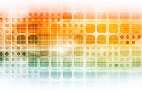 Rete Tecnologica Con Sistema Data Grid — Foto Stock