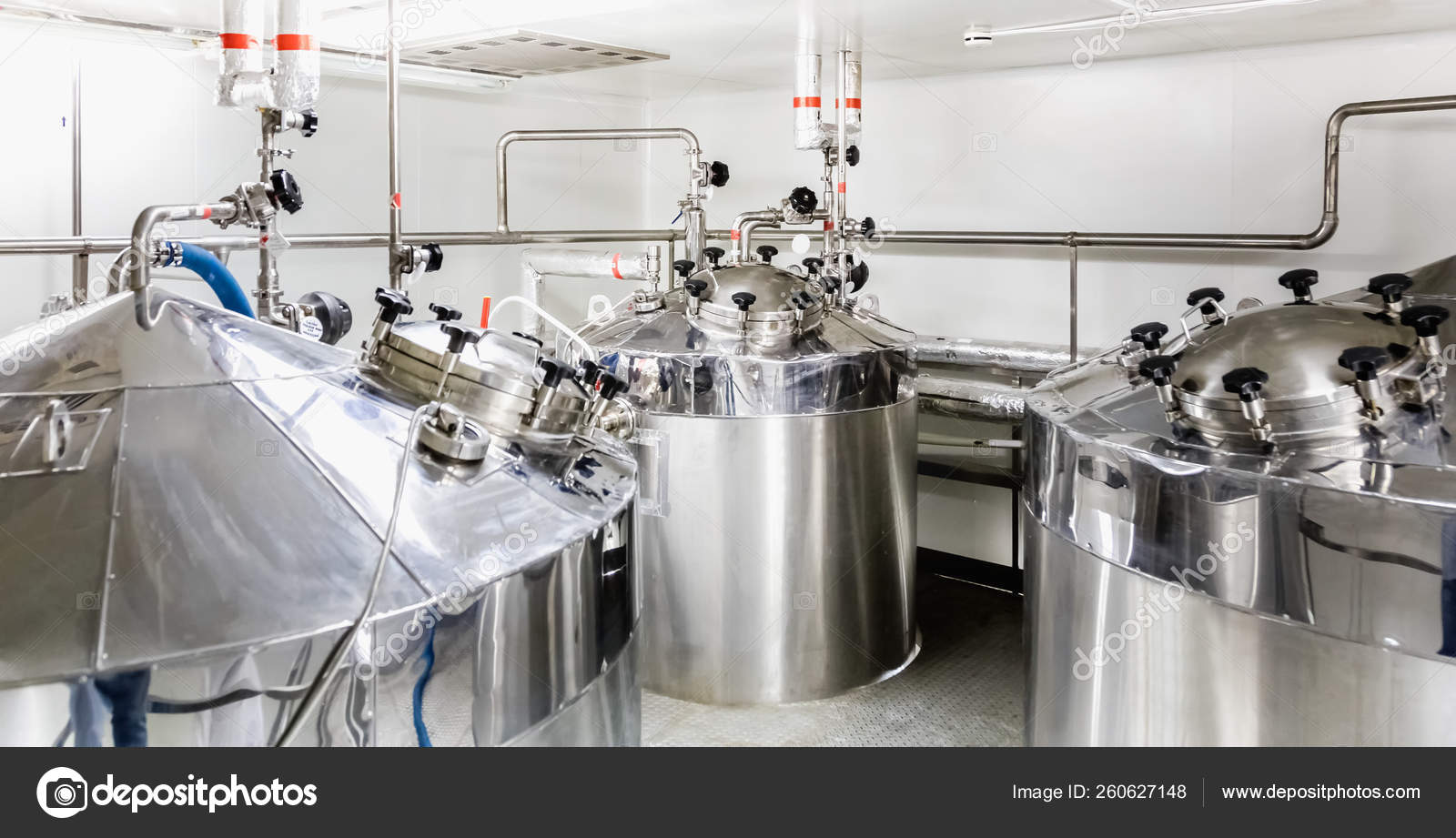 Water Boiler Tank Pharmaceutical Industry Chemical Plant Stock Photo by