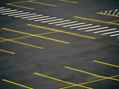 An empty parking lot with a grunge look clipart