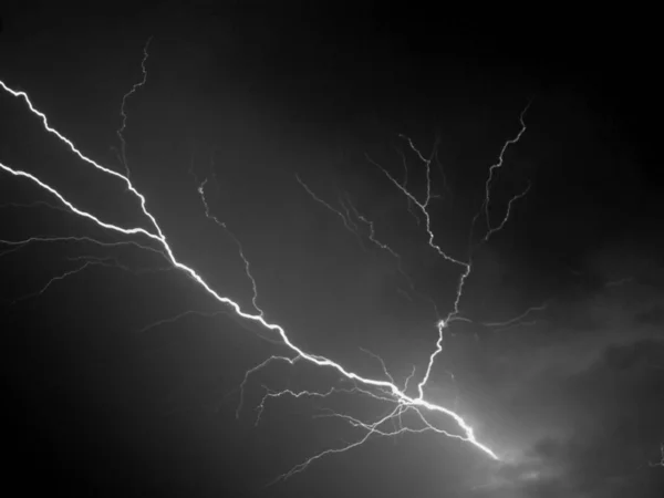 Bright Lightning Dark Sky — Stock Photo, Image