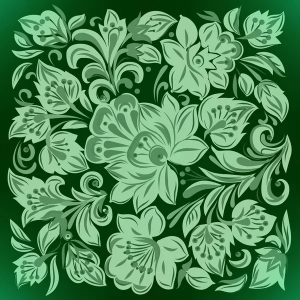 Fundal Abstract Ornament Floral Verde — Fotografie, imagine de stoc