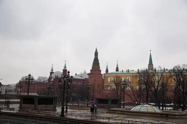 Vista Panorâmica Kremlin Aterro Moscou Rússia — Fotografia de Stock