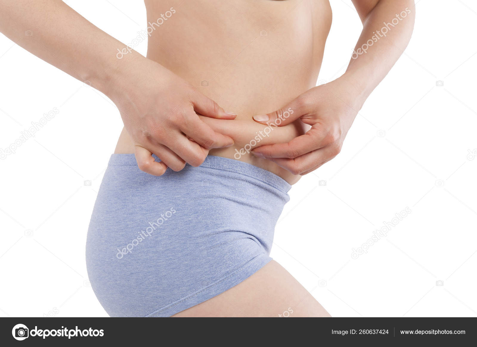Aesthetic Medicine Plastic Surgery Sexy Young Woman Showing Body Fat Stock Photo Image By C Yayimages 260637424