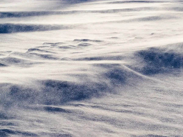 Schneesturm Hintergrund Textur Muster Treibende Schneekristalle Durch Starken Wind Angetrieben — Stockfoto