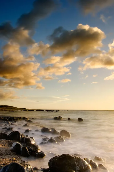 Atardecer Hermosa Costa Del Arrecife Coral — Foto de Stock