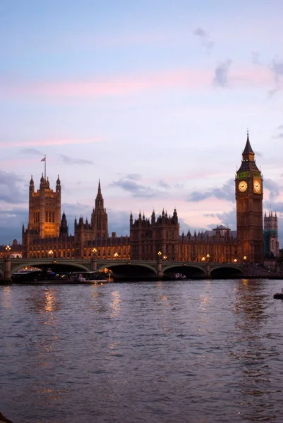 Big Ben Parlamento Günbatımı Işığı — Stok fotoğraf