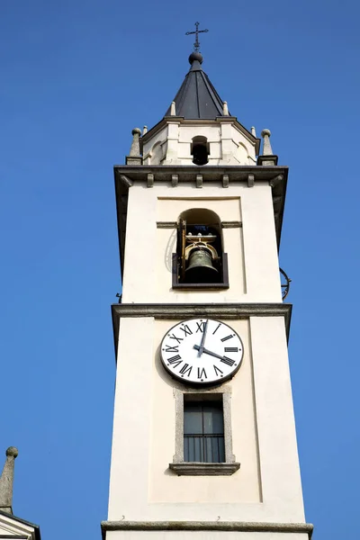 Arsago Seprio Velho Abstrato Itália Parede Torre Igreja Sino Dia — Fotografia de Stock