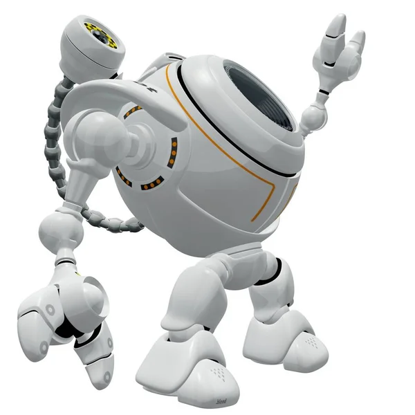 Robot Web Cam Reaching Sky Position Can Used Make Him — Stock Photo, Image